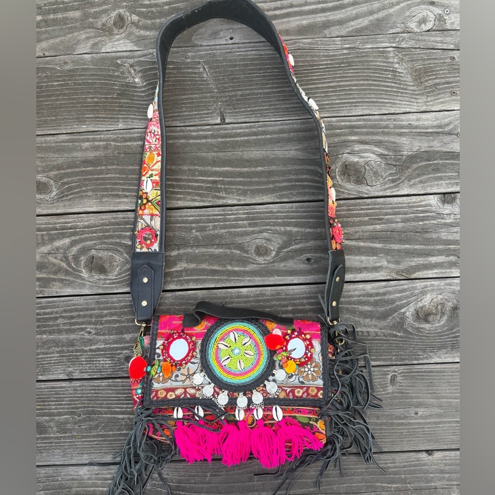 Boho Leather bag from India